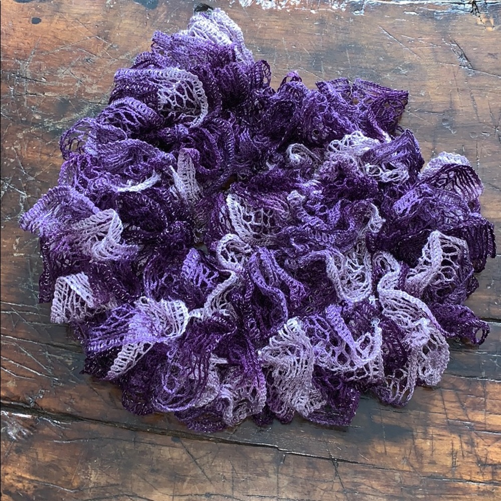 purple scarf